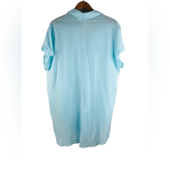 Calia by Carrie Underwood Light Blue Cotton Women's Shirt Dress Size XL - Picture 2 of 5